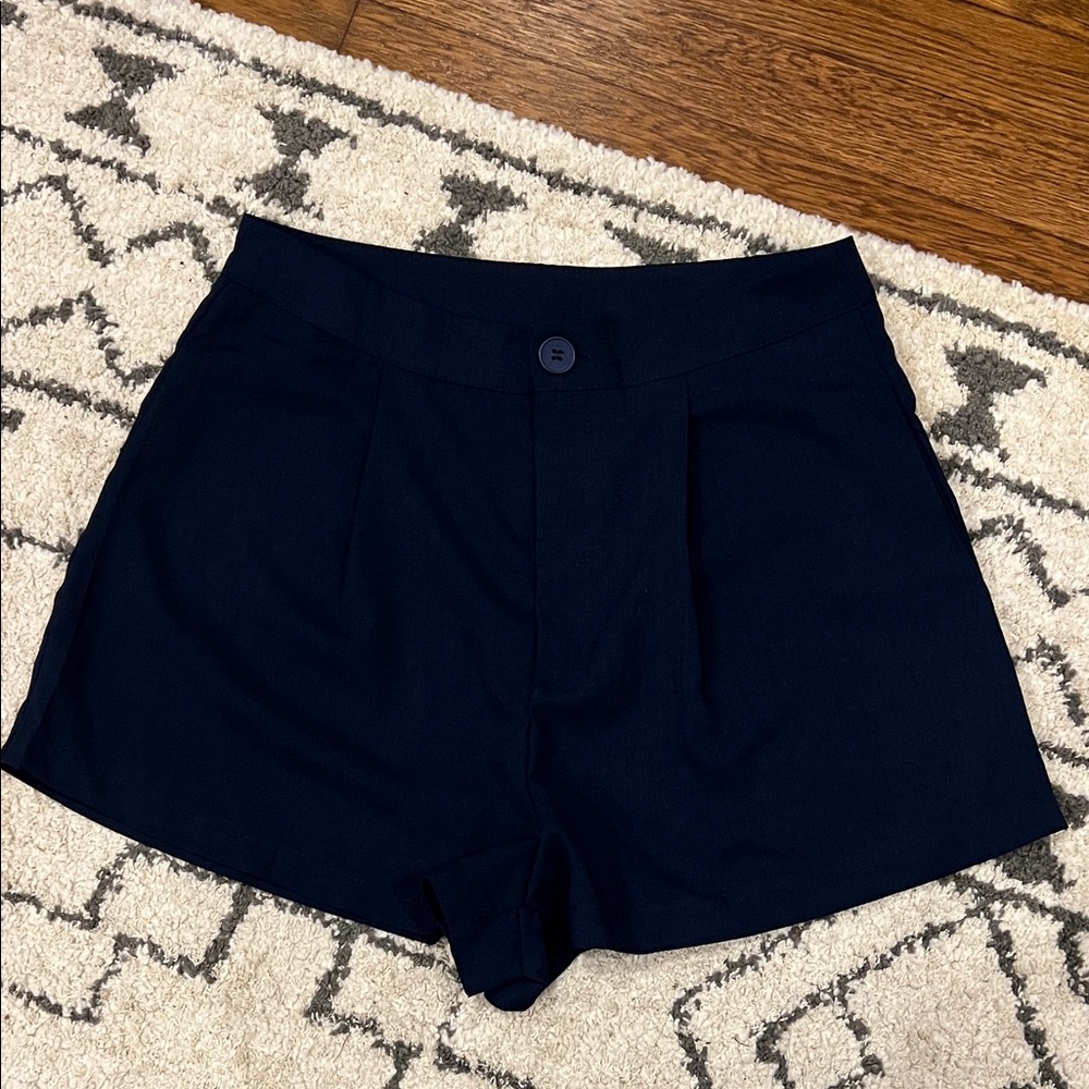 SHEIN High Waist Navy Shorts
